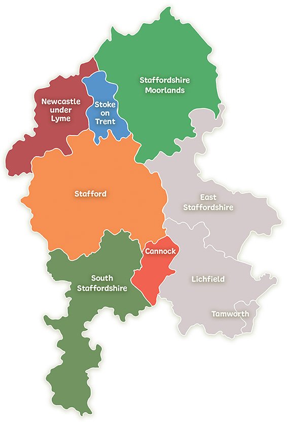 Staffordshire PSG Map