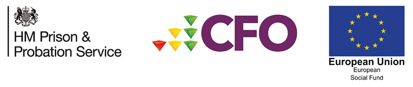 HMPPS CFO EUSF logos - prisoner mental health support